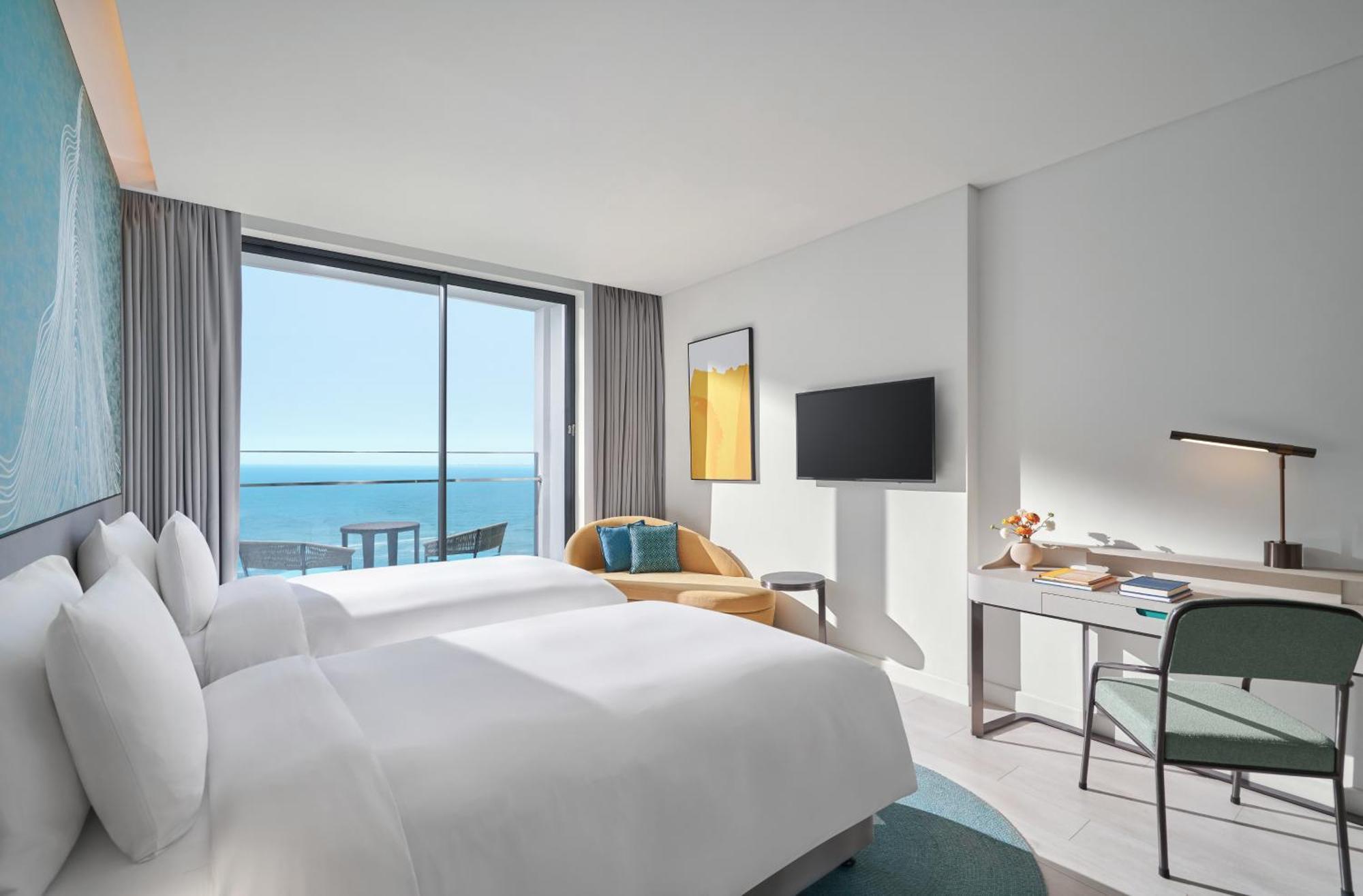 Chambre Lits Jumeaux Deluxe avec Balcon - Vue sur Mer