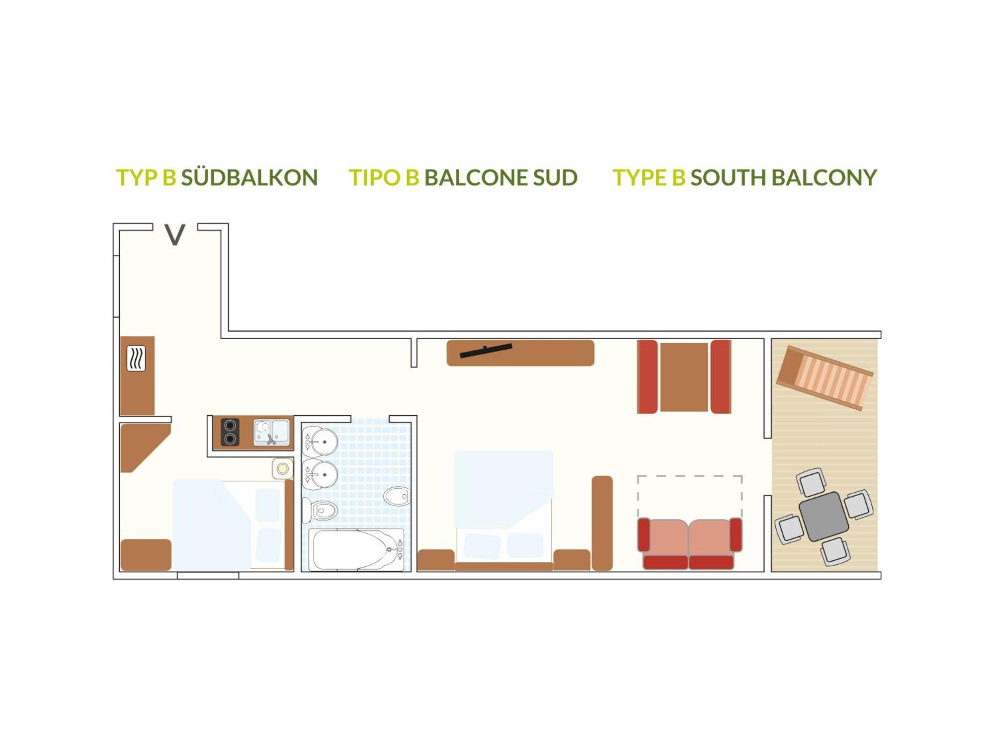 Appartamento Familiare con 1 Camera da Letto