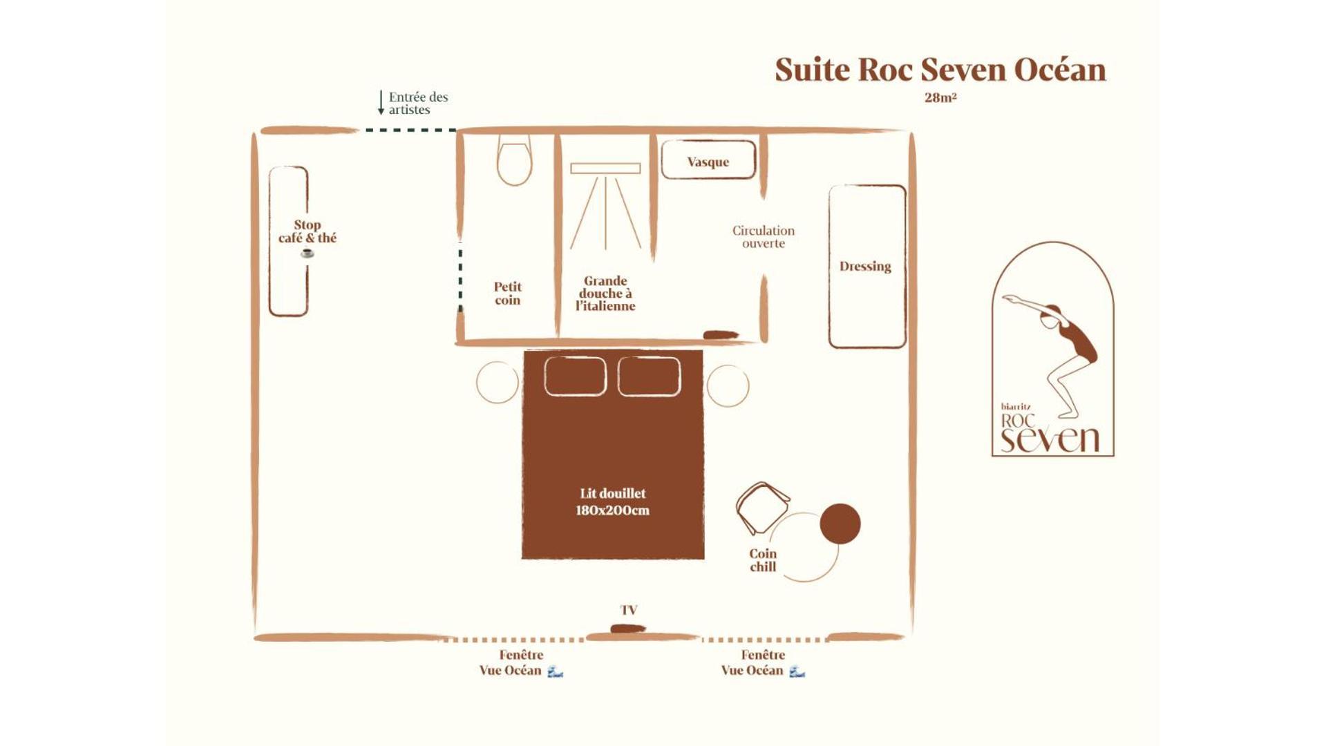 Suite met een Kingsize Bed en Uitzicht op de Oceaan