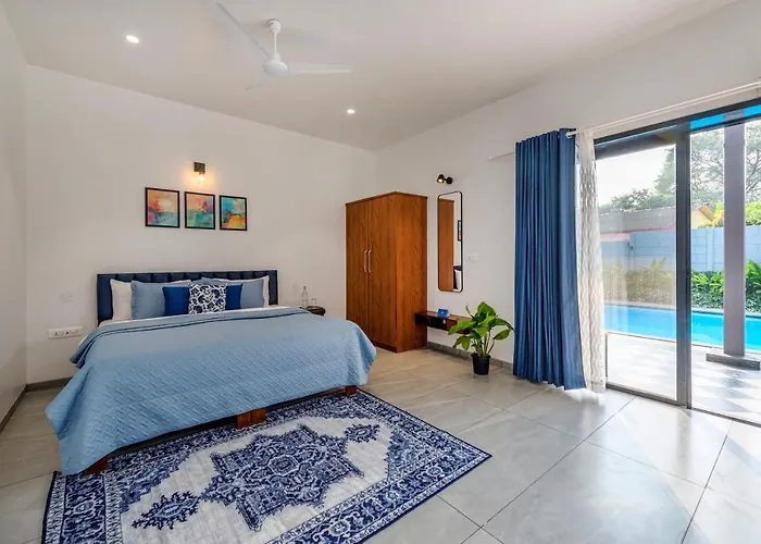 Saffronstays Mayfair Gardens - 4Br Pet-Friendly Pool Villa With Patio, Den, Board Games & Modern Interiors Near Jetty