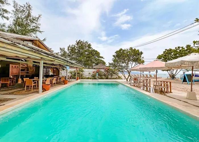 Hotel: Bungalow Cafe Gili Beachfront